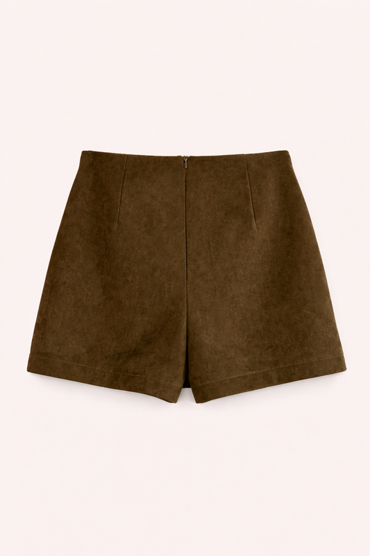 Skort Wildleder khaki