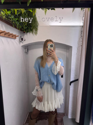 Feinstrick Cardigan kurzarm