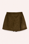 Skort Wildleder khaki