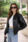 Lederjacke geflochten