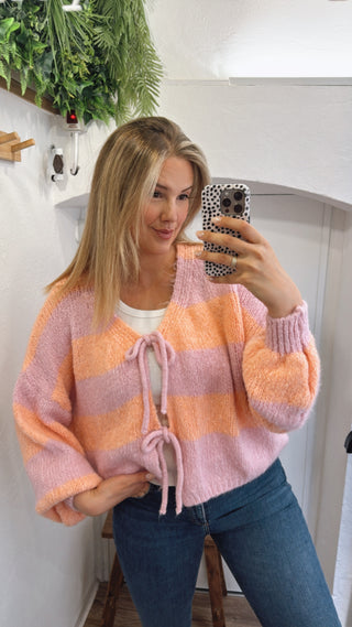 Cardigan mit Schleifen