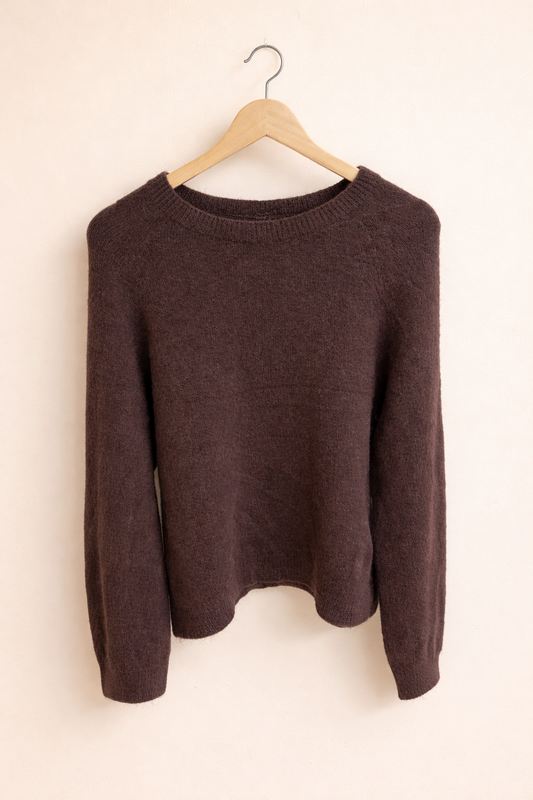 Baby Alpaka Pullover braun