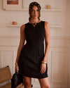 Rückenfreies Minikleid Schwarz