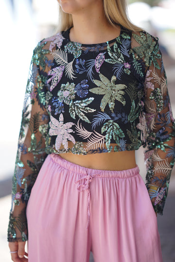 Crop Longsleeve Tropical
