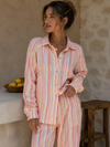 Musselinbluse Candy Stripe Orange