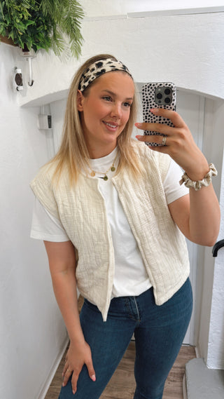 Steppweste aus Musselin