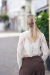 Pailletten Langarm Top Damen
