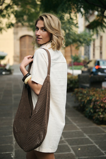 Denim Kleid beige mit Knopfleiste