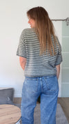 Stripe Pullover kurzarm