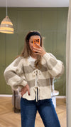 Grobstrick Cardigan mit Schleifen