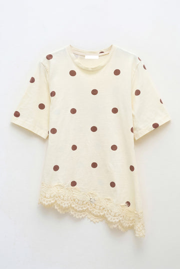 Spitzen Polka Dots Shirt