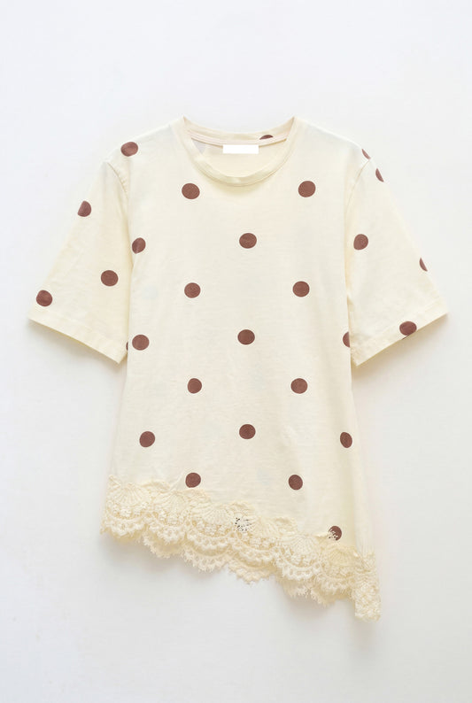 Spitzen Polka Dots Shirt