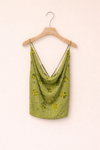 Blumenmuster Top mit Pailletten
