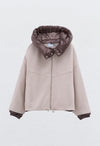 Jacke mit abnehmbarer Kapuze & Kontrastdetails
