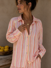 Musselinbluse Candy Stripe Orange
