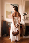 Weißes Maxi-Kleid aus Baumwoll-Musselin