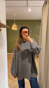Long Grobstrick Pullover
