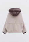 Jacke mit abnehmbarer Kapuze & Kontrastdetails