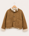 Wendejacke in Velouroptik mit Teddyfell