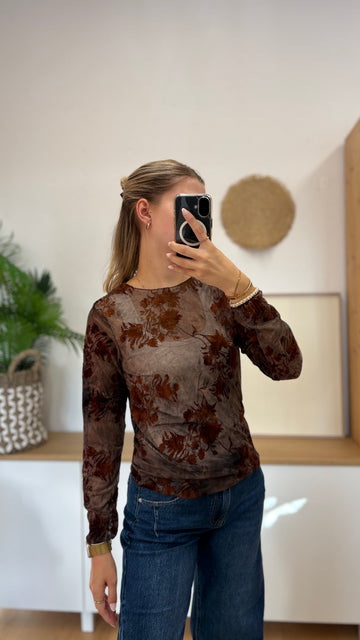 Autumn Bloom Mesh Longsleeve