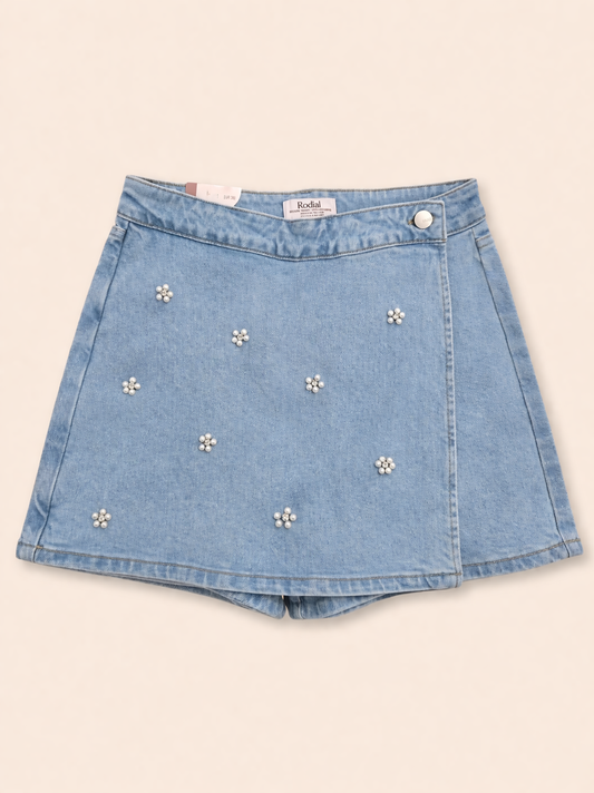 Jeans Skort Flower