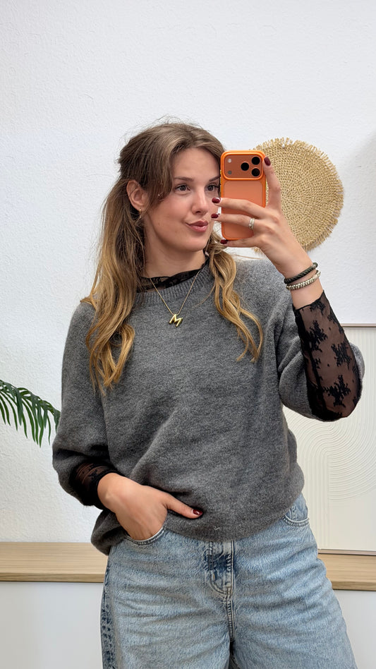 Baby Alpaka 3/4 Pullover
