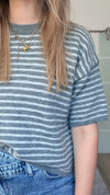 Stripe Pullover kurzarm