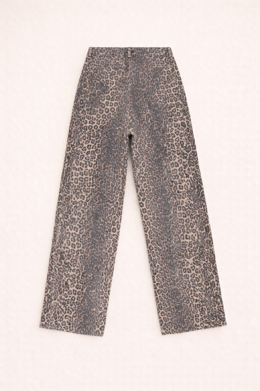 Leopard Print Jeans – Straight Leg