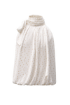 Schluppen Bluse ärmellos Dots