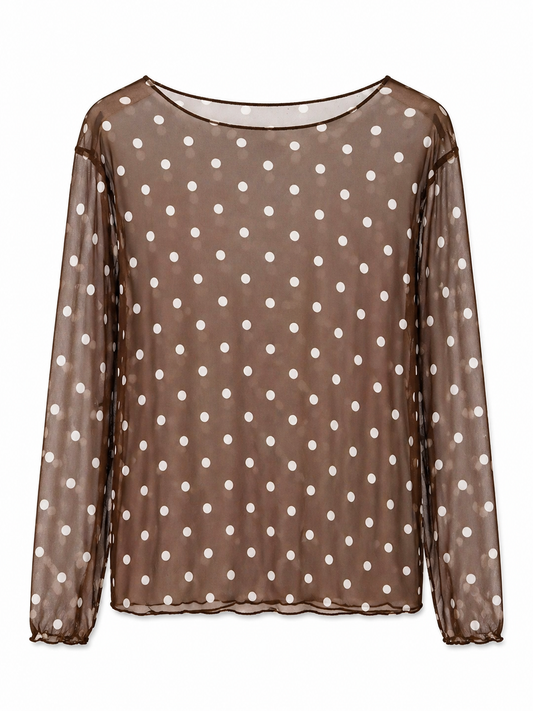 Mesh Longsleeve Dots Oversized