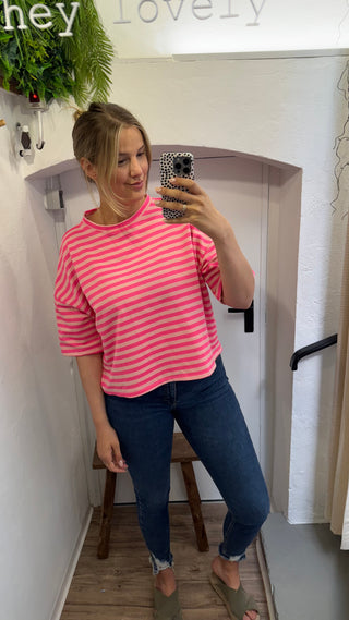 Gestreiftes Oversize-Shirt