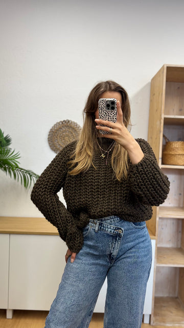 Grobstrick Pullover