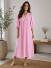 Musselinkleid Candy Stripe beere