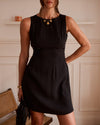 Rückenfreies Minikleid Schwarz
