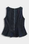 Denim Top mit Schößchen
