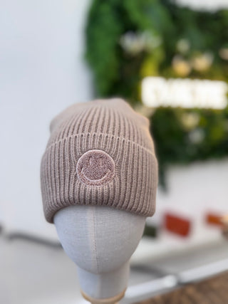 Mütze - "Smiley" - ungefüttert beige