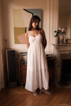 Weißes Maxi-Kleid aus Baumwoll-Musselin