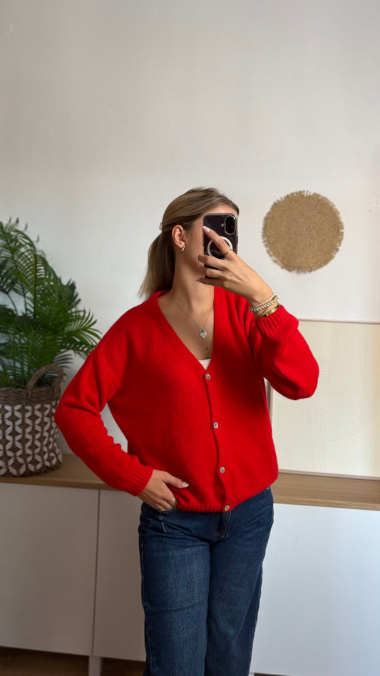 Alpaka Strickjacke
