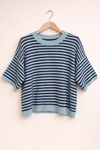 Stripe 3/4 Pullover