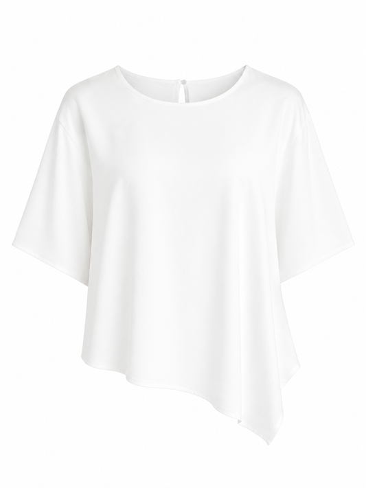 Asymmetrische Shirt mit fließendem Fall