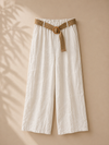 Leinen Hose mit Gürtel