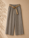 Leinen Hose mit Gürtel