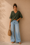 Feinstrick 3/4 Arm Pullover