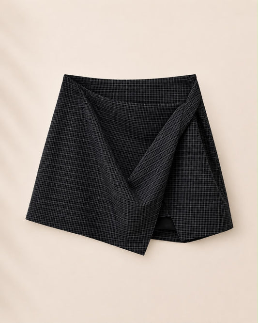 Karierter Mini-Skort