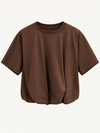 T-Shirt mit gerafftem Saum