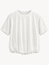T-Shirt mit gerafftem Saum