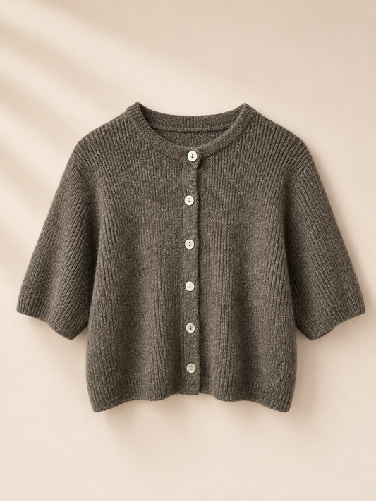 Kurzarm Strickcardigan