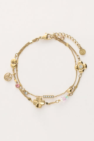 Doppelarmband mit Anhängern "dreams come true"