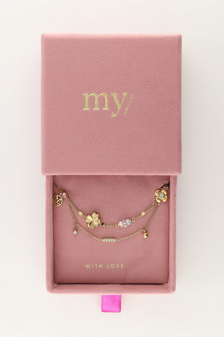 Doppelarmband mit Anhängern "dreams come true"